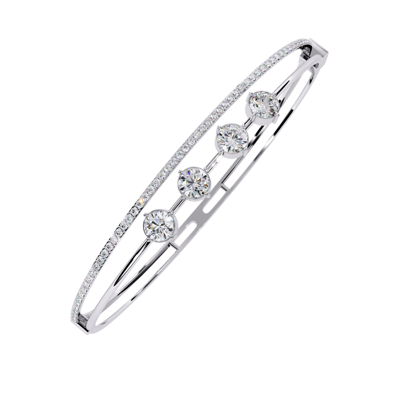 2.50 Carat Lab Grown Diamond Bangle Bracelet