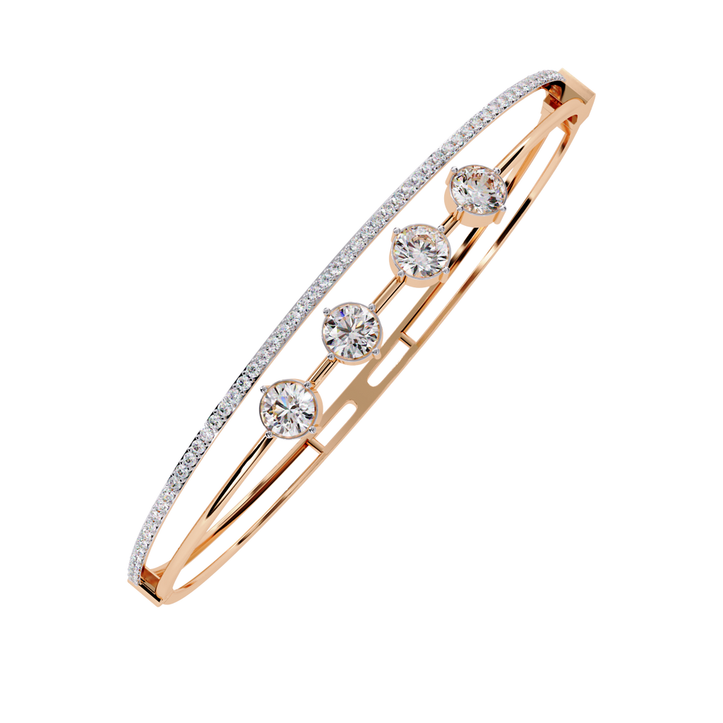 2.50 Carat Lab Grown Diamond Bangle Bracelet