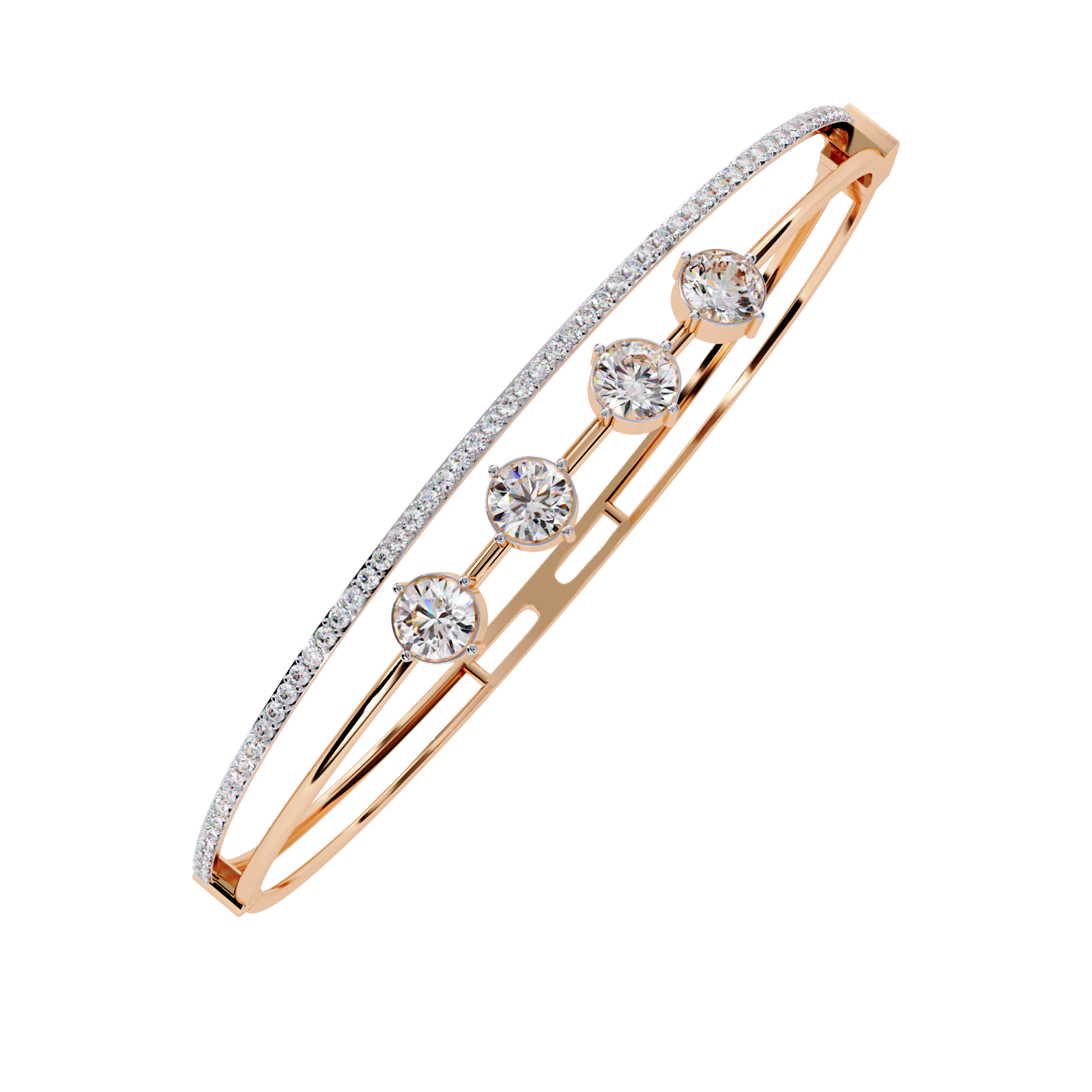 2.50 Carat Lab Grown Diamond Bangle Bracelet