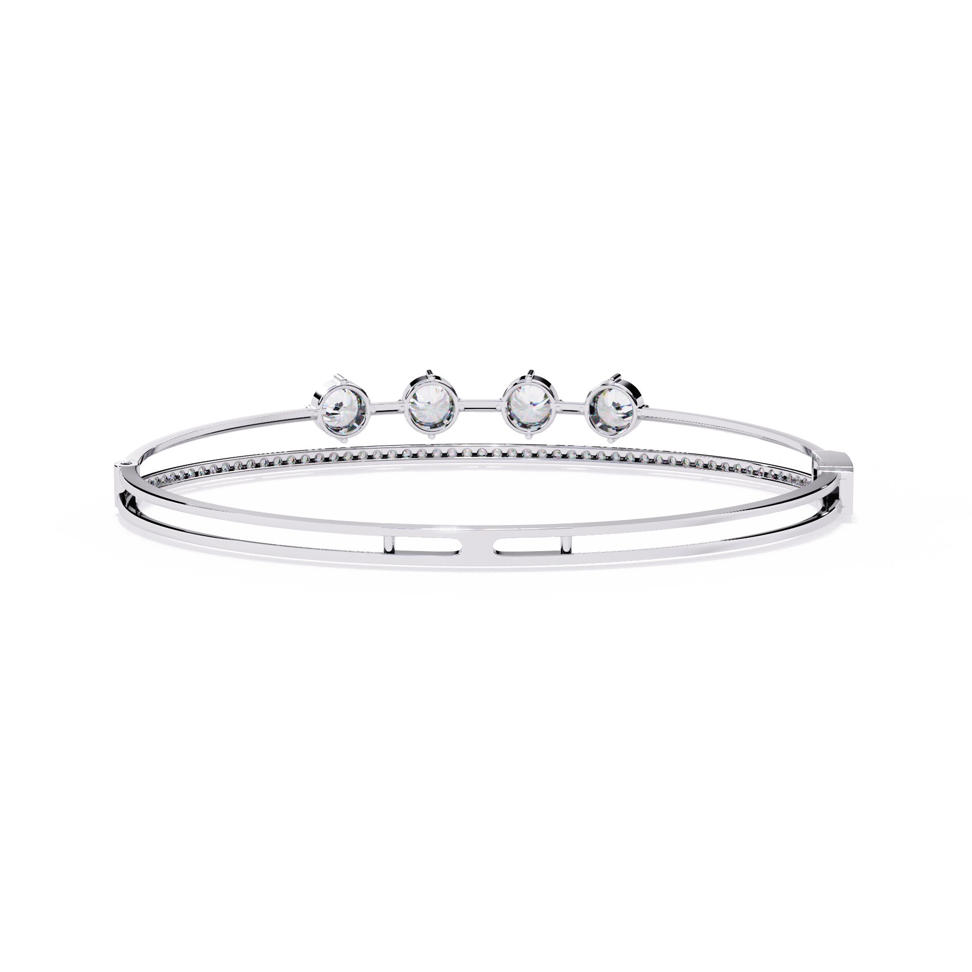2.50 Carat Lab Grown Diamond Bangle Bracelet