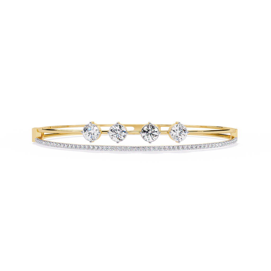 2.50 Carat Lab Grown Diamond Bangle Bracelet