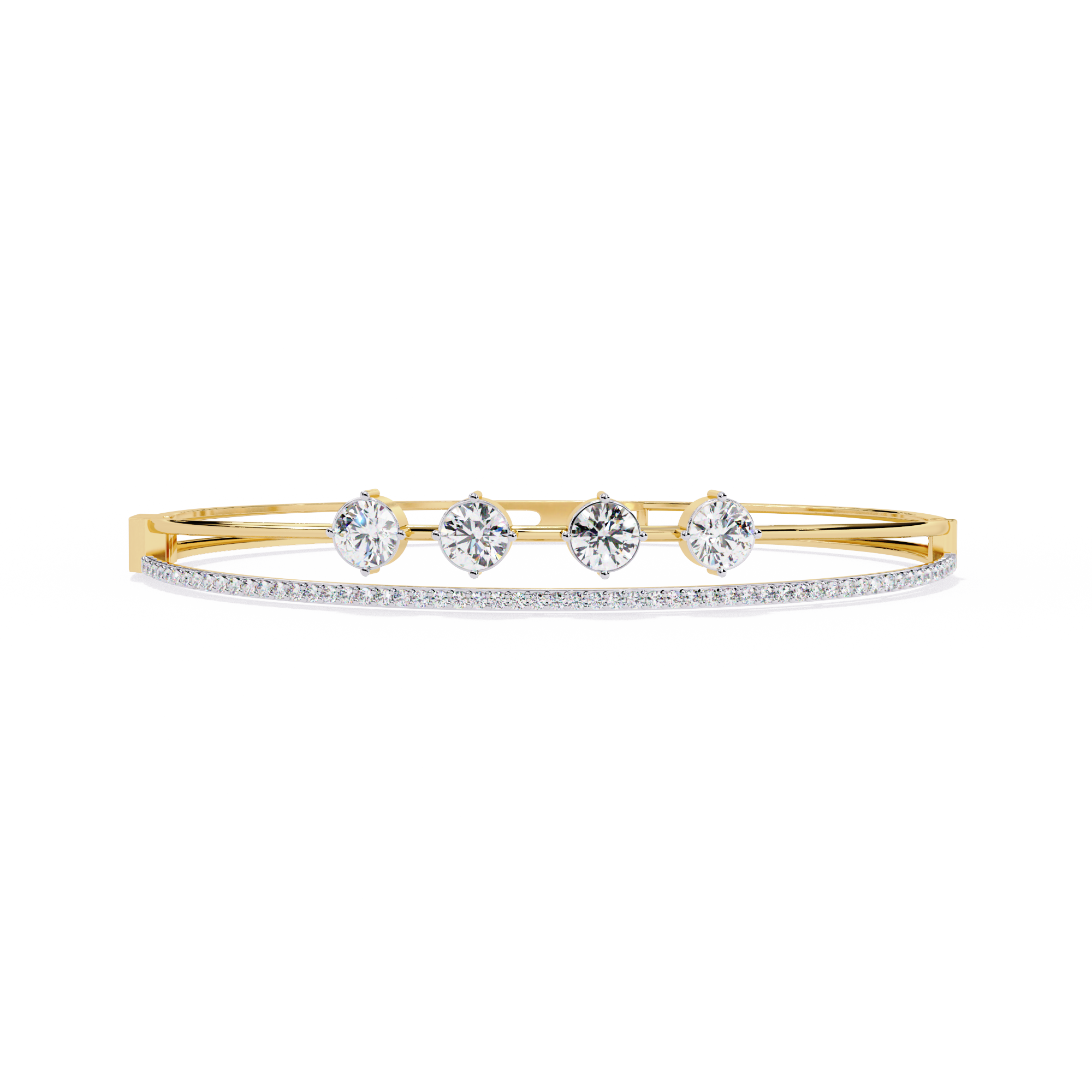 2.50 Carat Lab Grown Diamond Bangle Bracelet