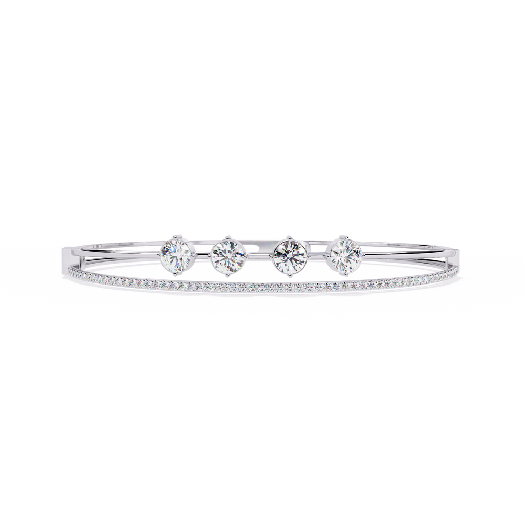 2.50 Carat Lab Grown Diamond Bangle Bracelet
