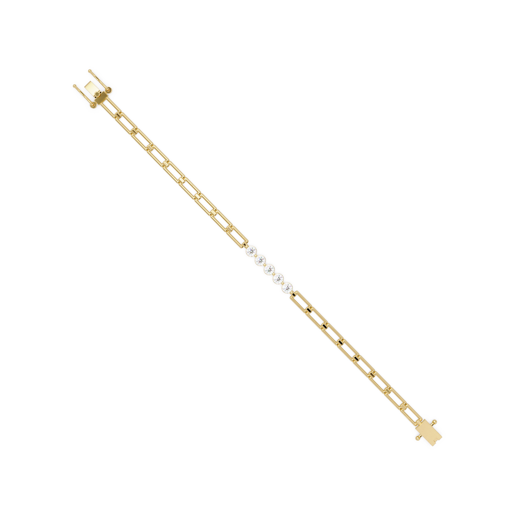 5-Stone Lab Grown Diamond Bracelet – 7 Inches