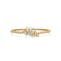 Lab Grown Diamond Floral Cluster Bracelet