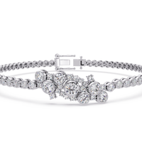 Lab Grown Diamond Floral Cluster Bracelet