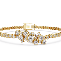 Lab Grown Diamond Floral Cluster Bracelet