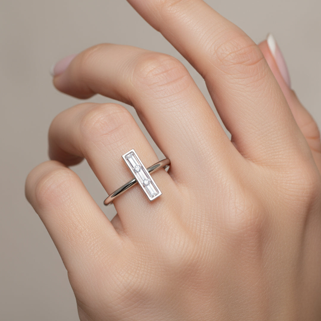Baguette Lab Grown Diamond Ring