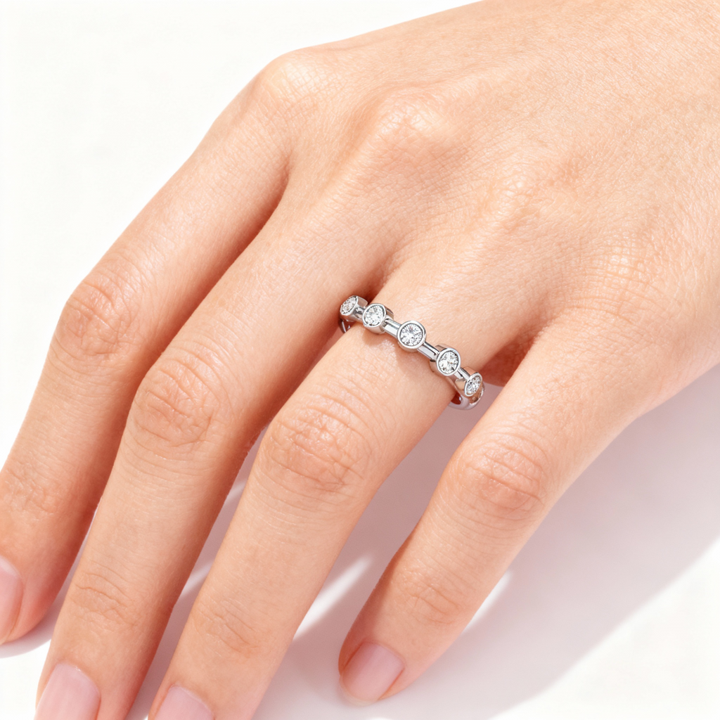 Bezel Set Lab Grown Diamond Ring