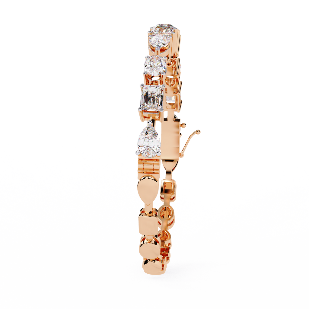 7 Carat Multi-Cut Lab Grown Diamond Bracelet