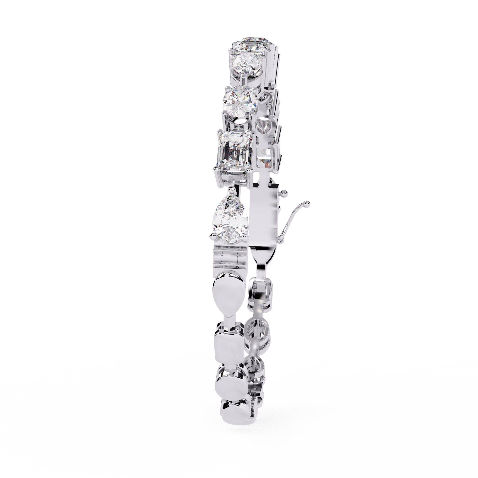 7 Carat Multi-Cut Lab Grown Diamond Bracelet