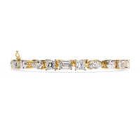 7 Carat Multi-Cut Lab Grown Diamond Bracelet
