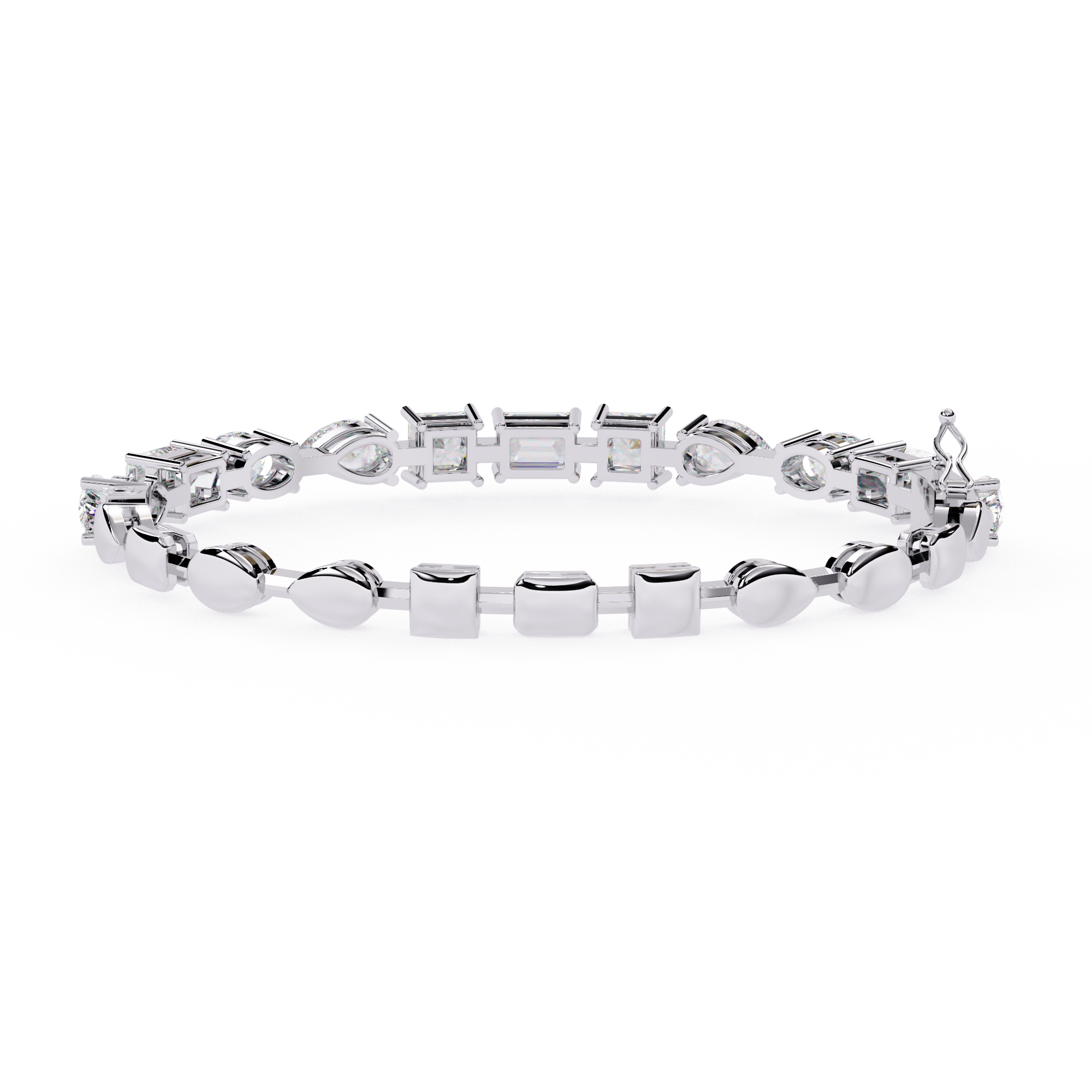 7 Carat Multi-Cut Lab Grown Diamond Bracelet