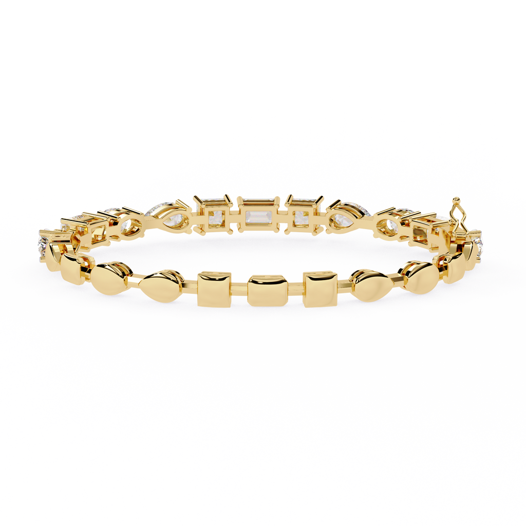 7 Carat Multi-Cut Lab Grown Diamond Bracelet