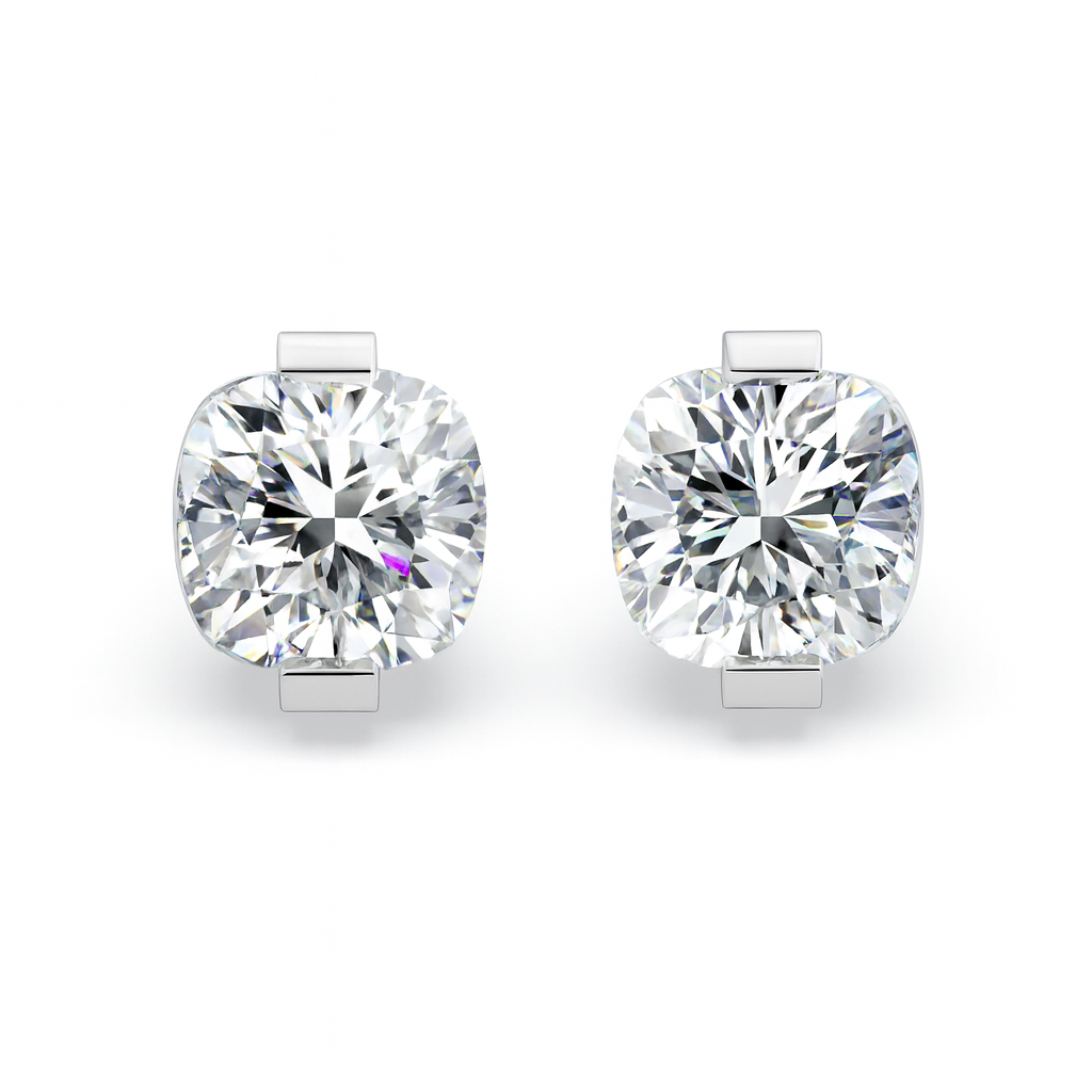 Pendientes tipo chaqueta con diamantes cultivados en laboratorio de 3,25 quilates