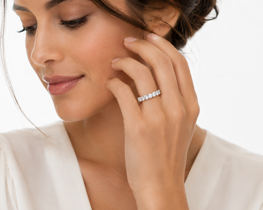 IGI Certified Lab-Grown Diamond Tennis Bracelet & Eternity Band in 14K White Gold
