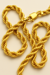 American 14k Real 100% Solid Yellow Gold 7MM Rope Chain Necklace (18"-30)