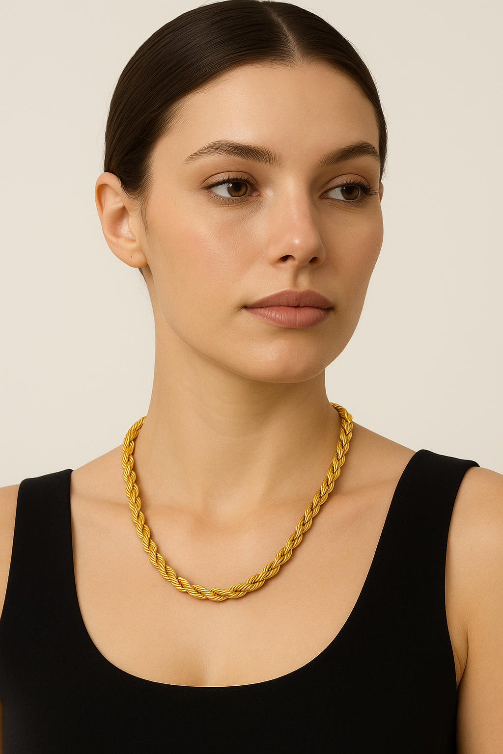 American 10k Real 100% Solid Yellow Gold 7MM Rope Chain Necklace (18"-30)