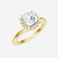 Anillo fino Asscher Whisper