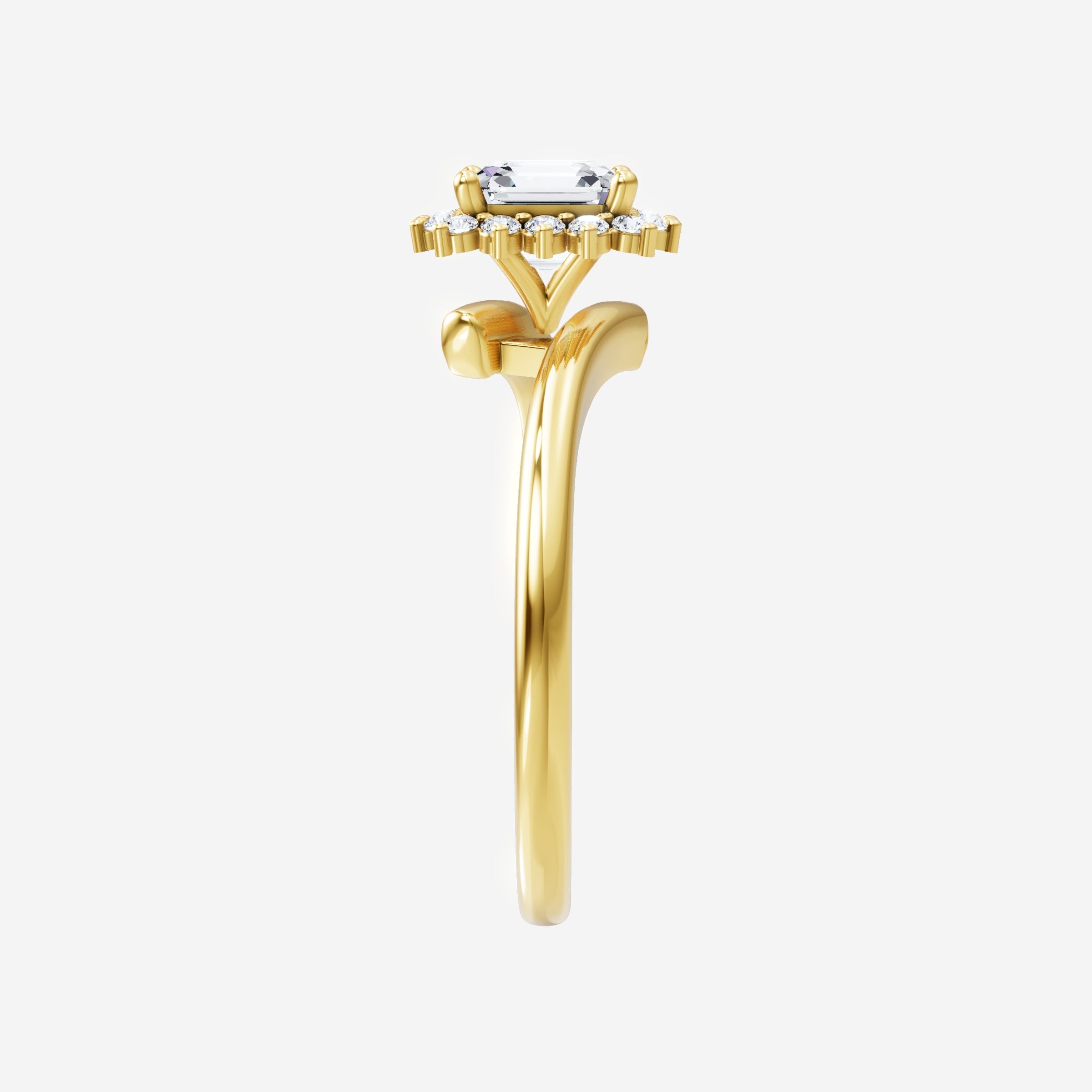 Anillo fino Asscher Whisper