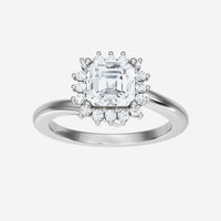 Anillo fino Asscher Whisper