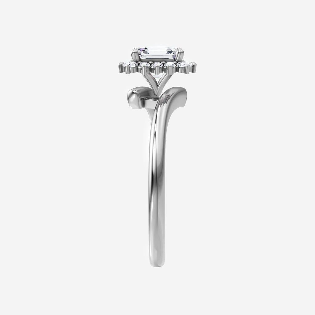 Anillo fino Asscher Whisper