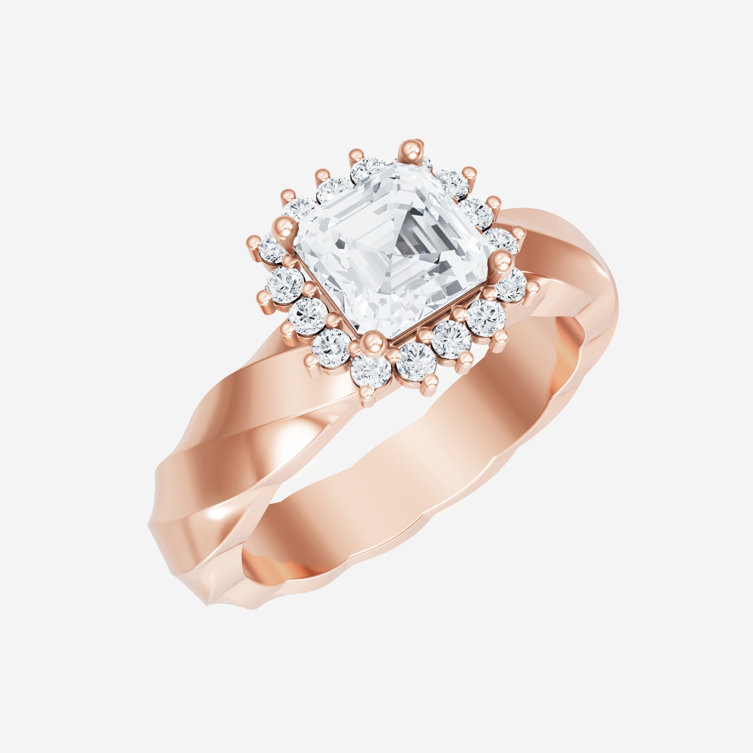 Asscher Shining Destiny Ring