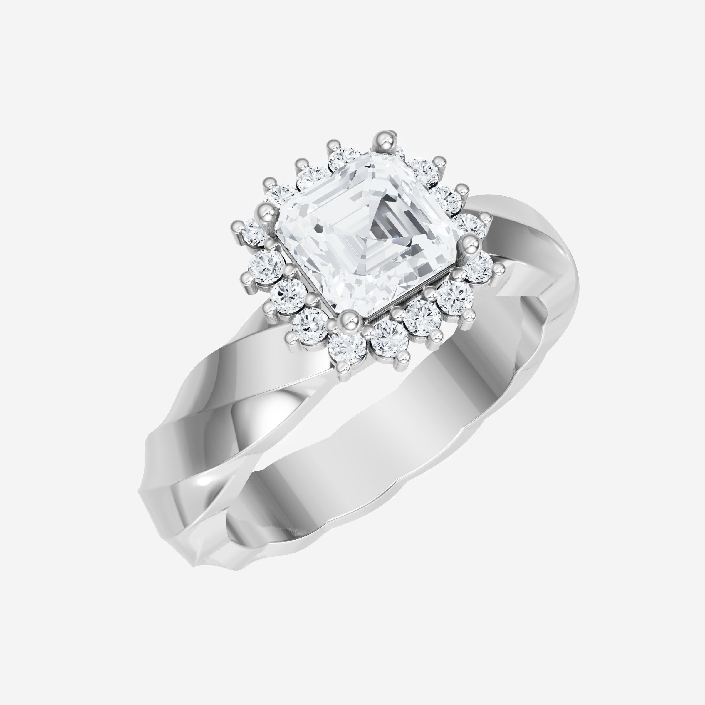 Asscher Shining Destiny Ring