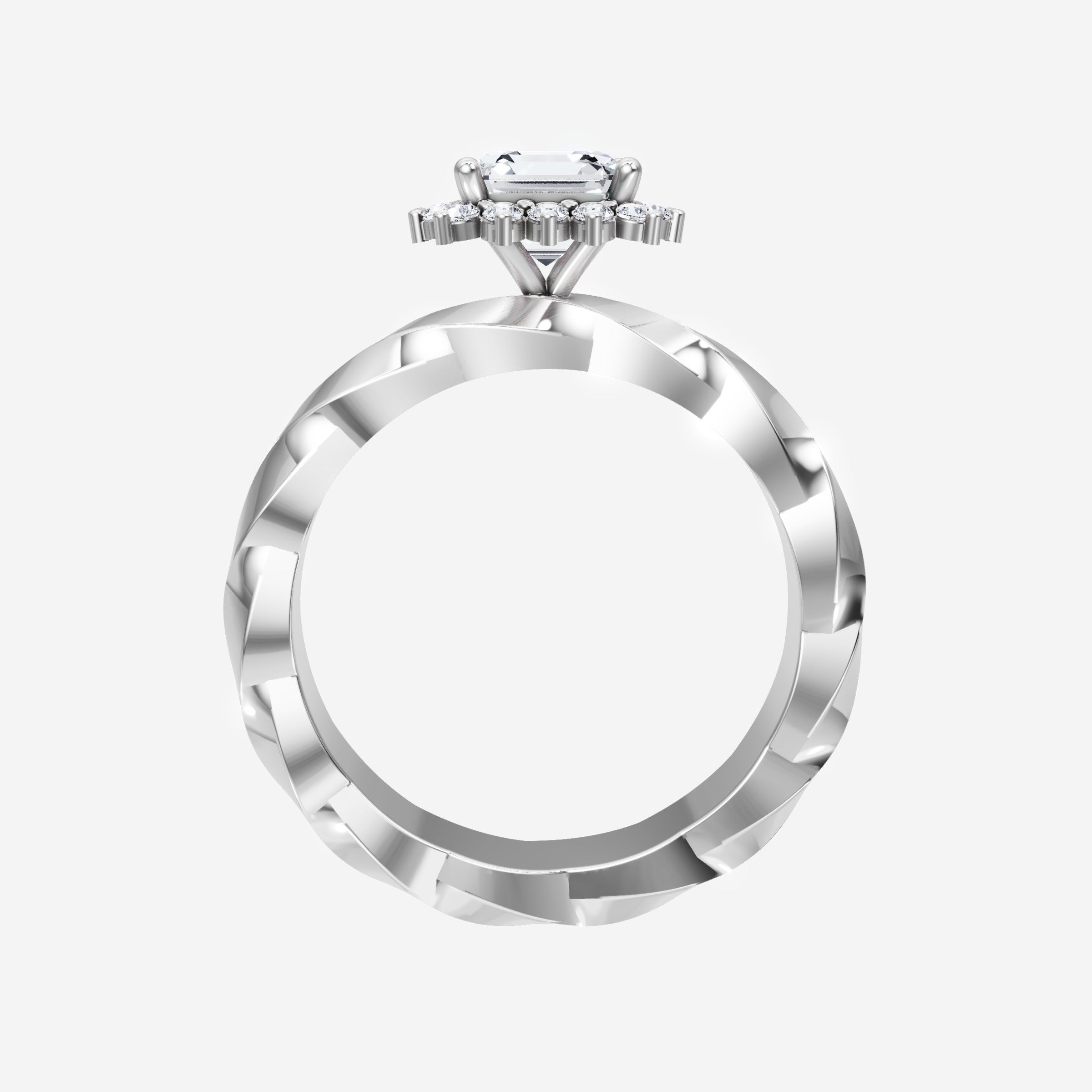 Asscher Shining Destiny Ring
