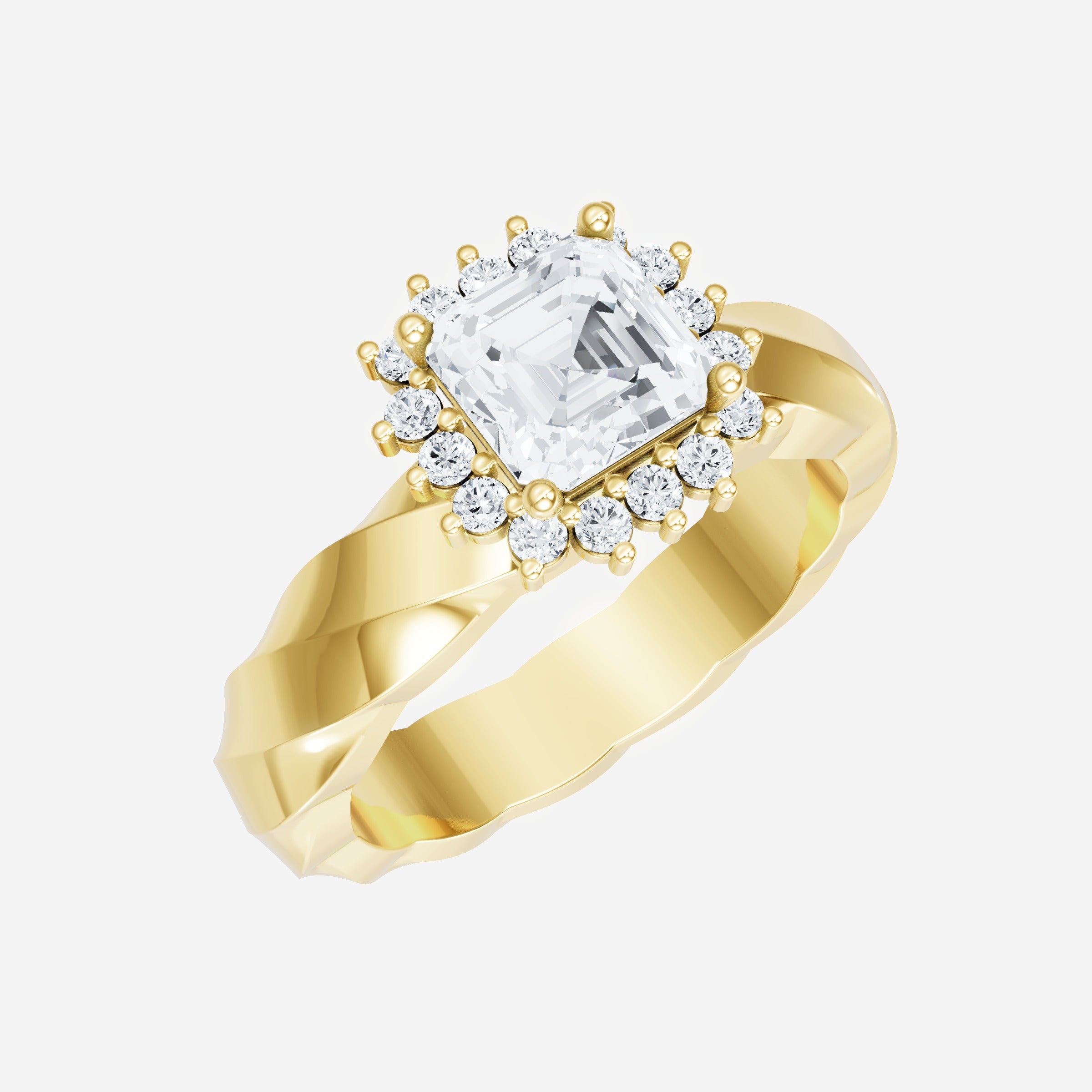 Asscher Shining Destiny Ring
