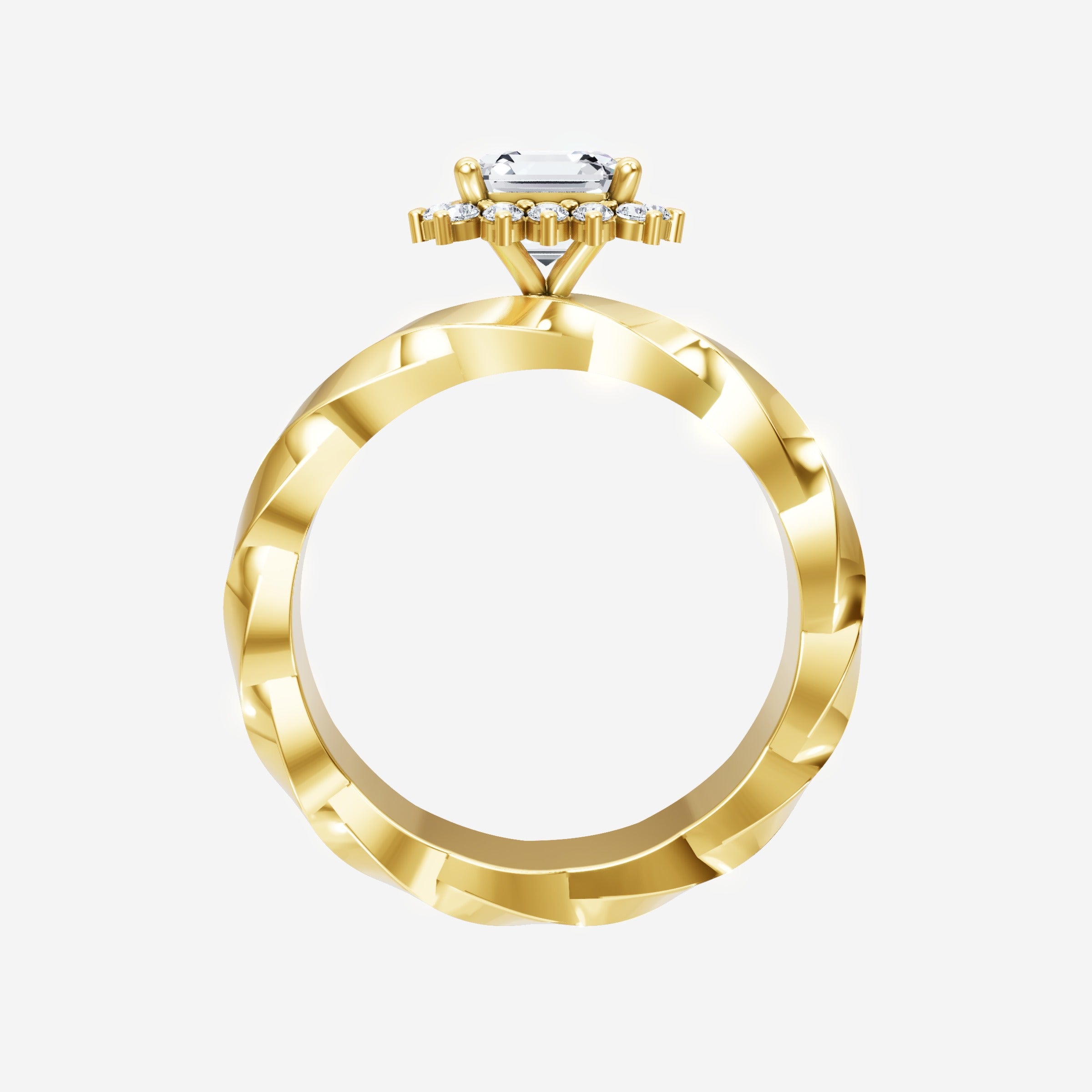 Asscher Shining Destiny Ring