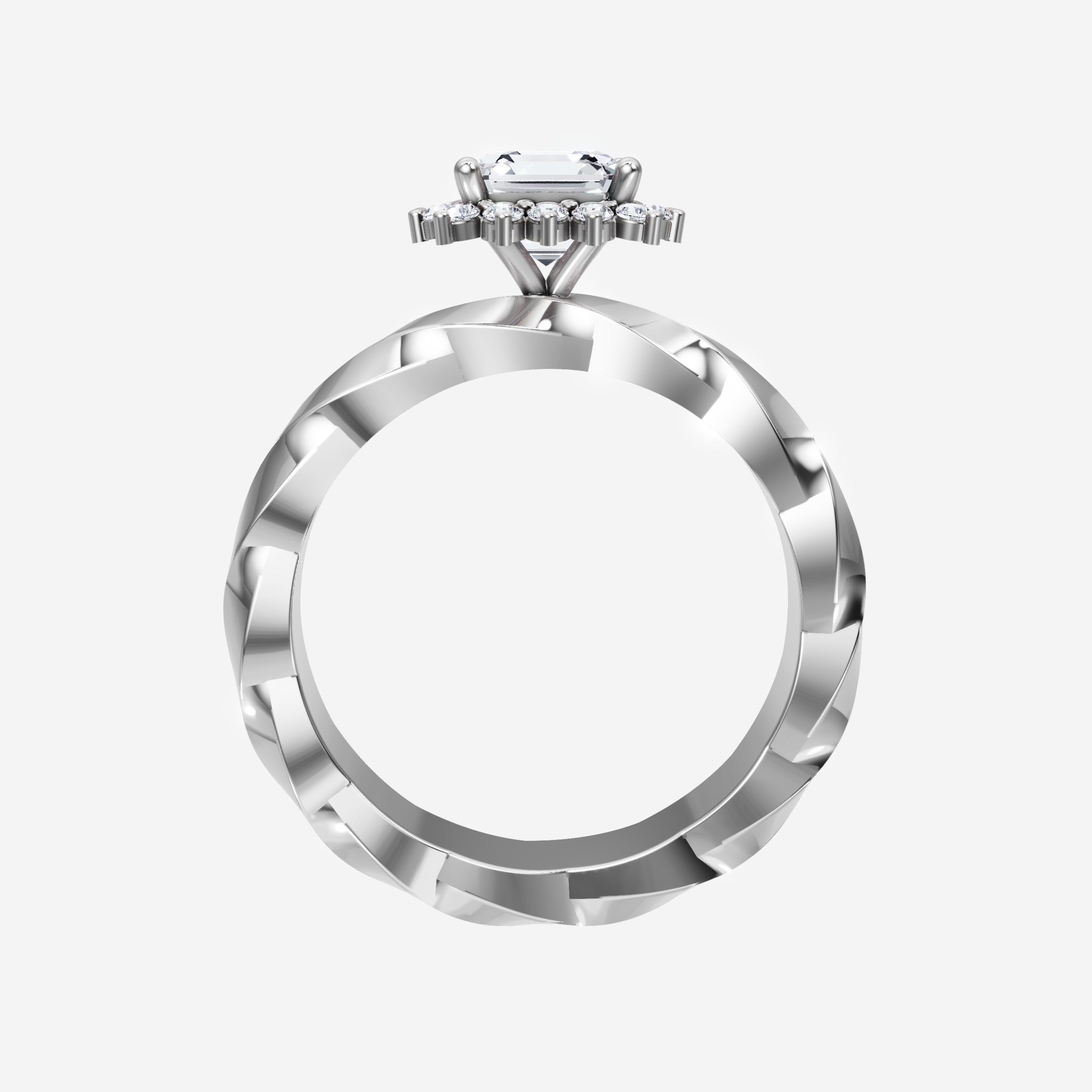 Asscher Shining Destiny Ring