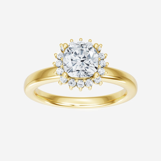 Anillo de amor infinito con forma de cojín