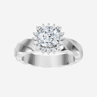 Cushion Bold Diana Halo Ring