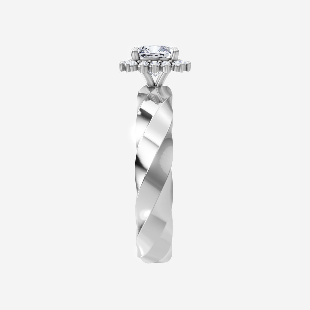 Cushion Bold Diana Halo Ring