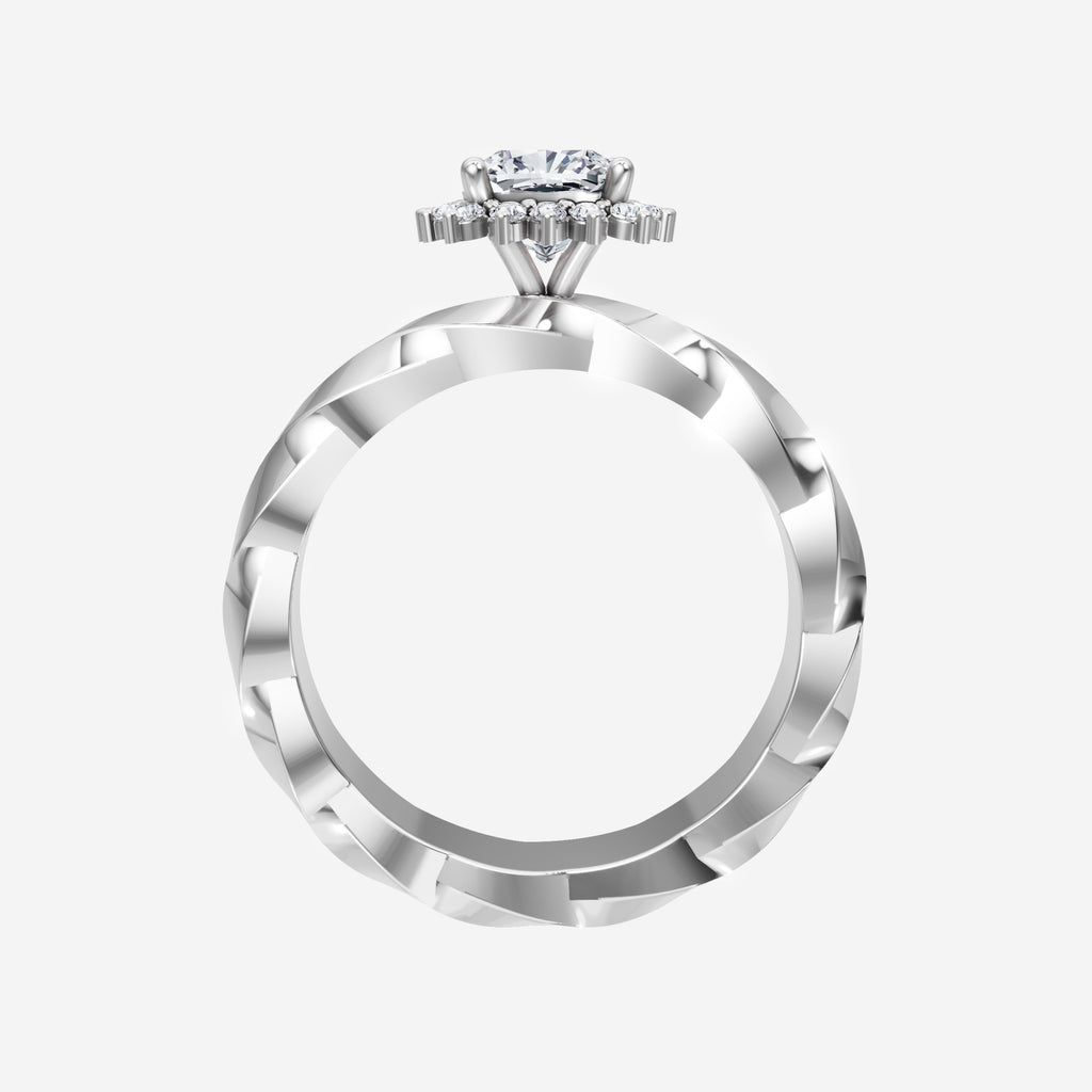 Cushion Bold Diana Halo Ring