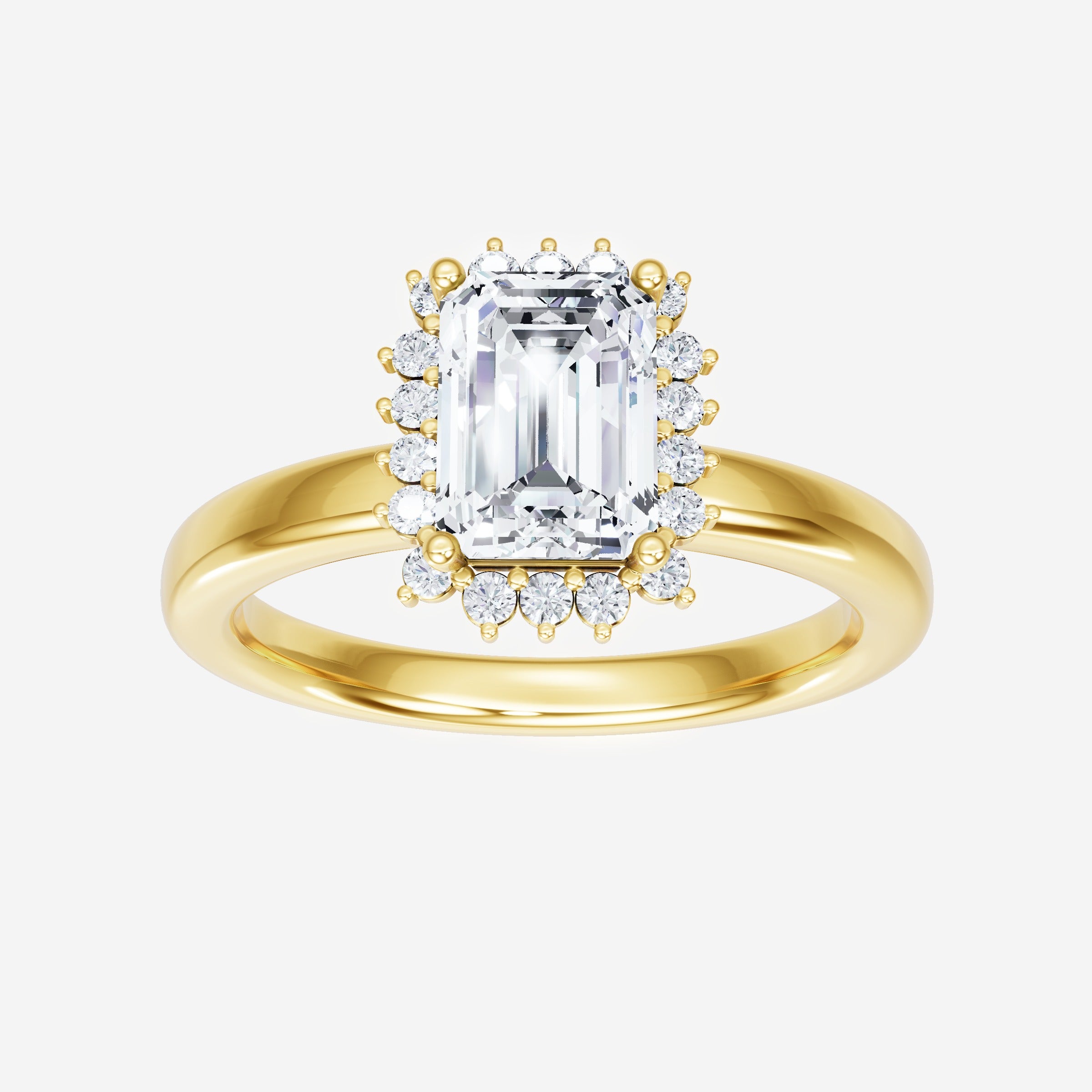 Anillo de esmeralda con destellos crepusculares