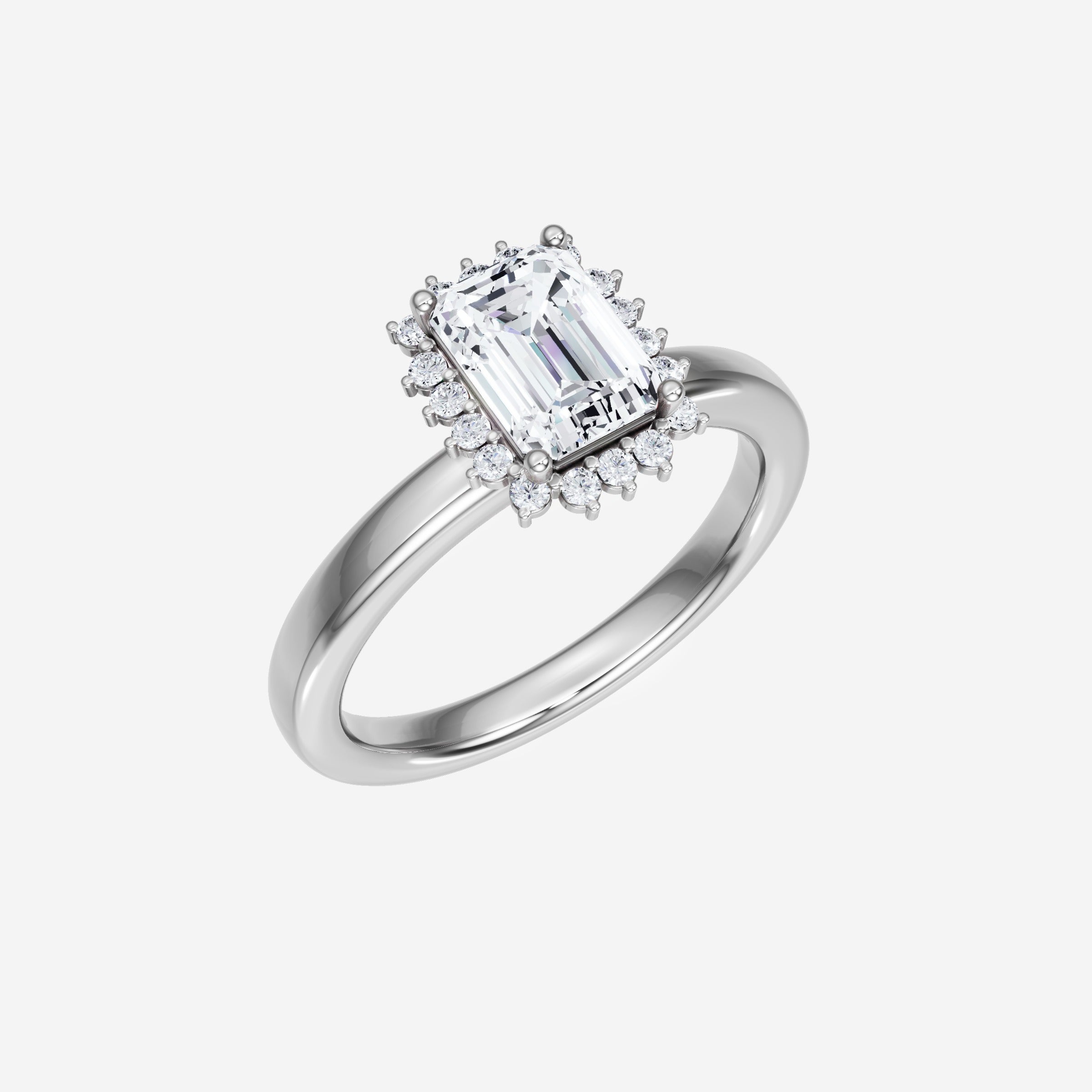 Anillo de esmeralda con destellos crepusculares