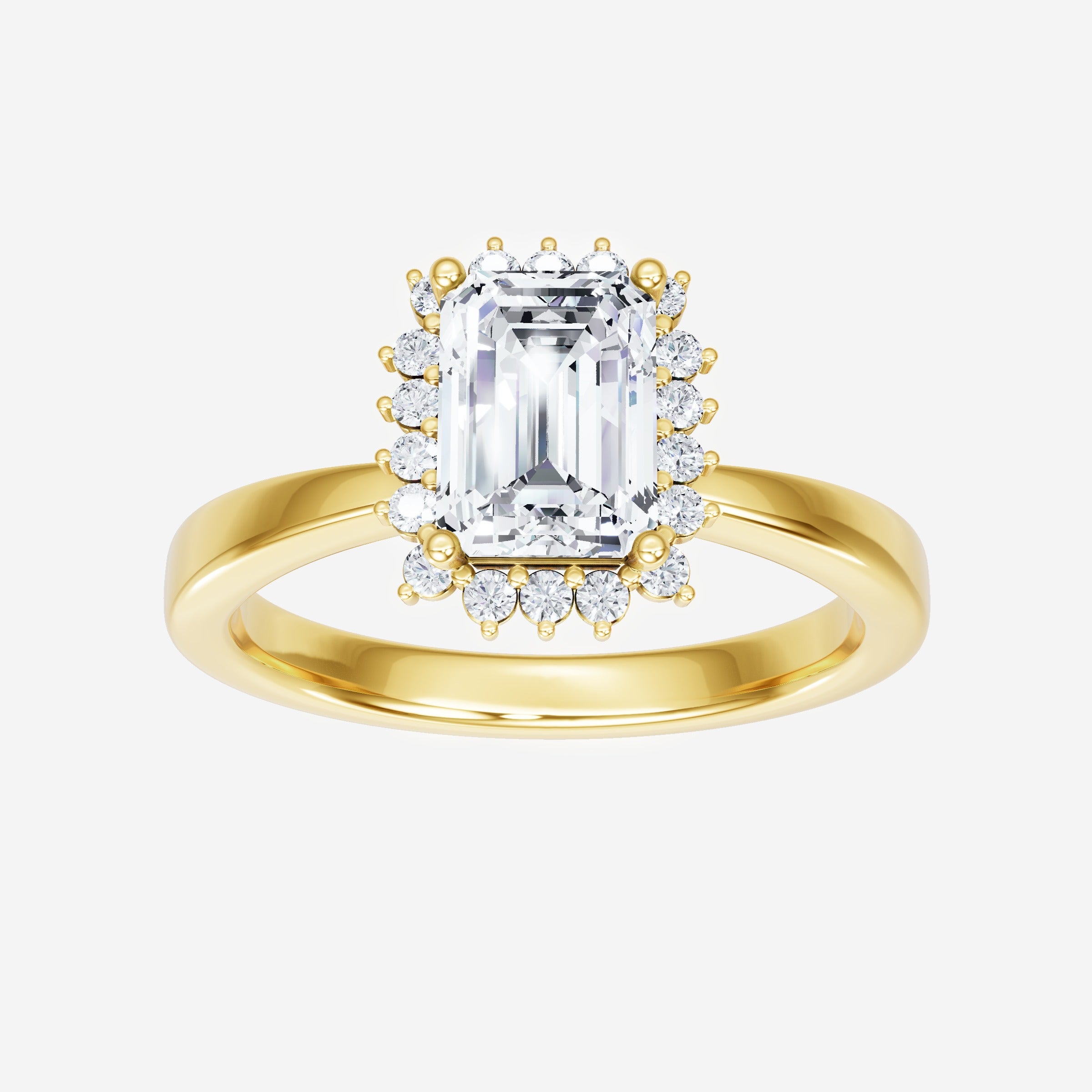 Anillo de esmeralda con destellos crepusculares