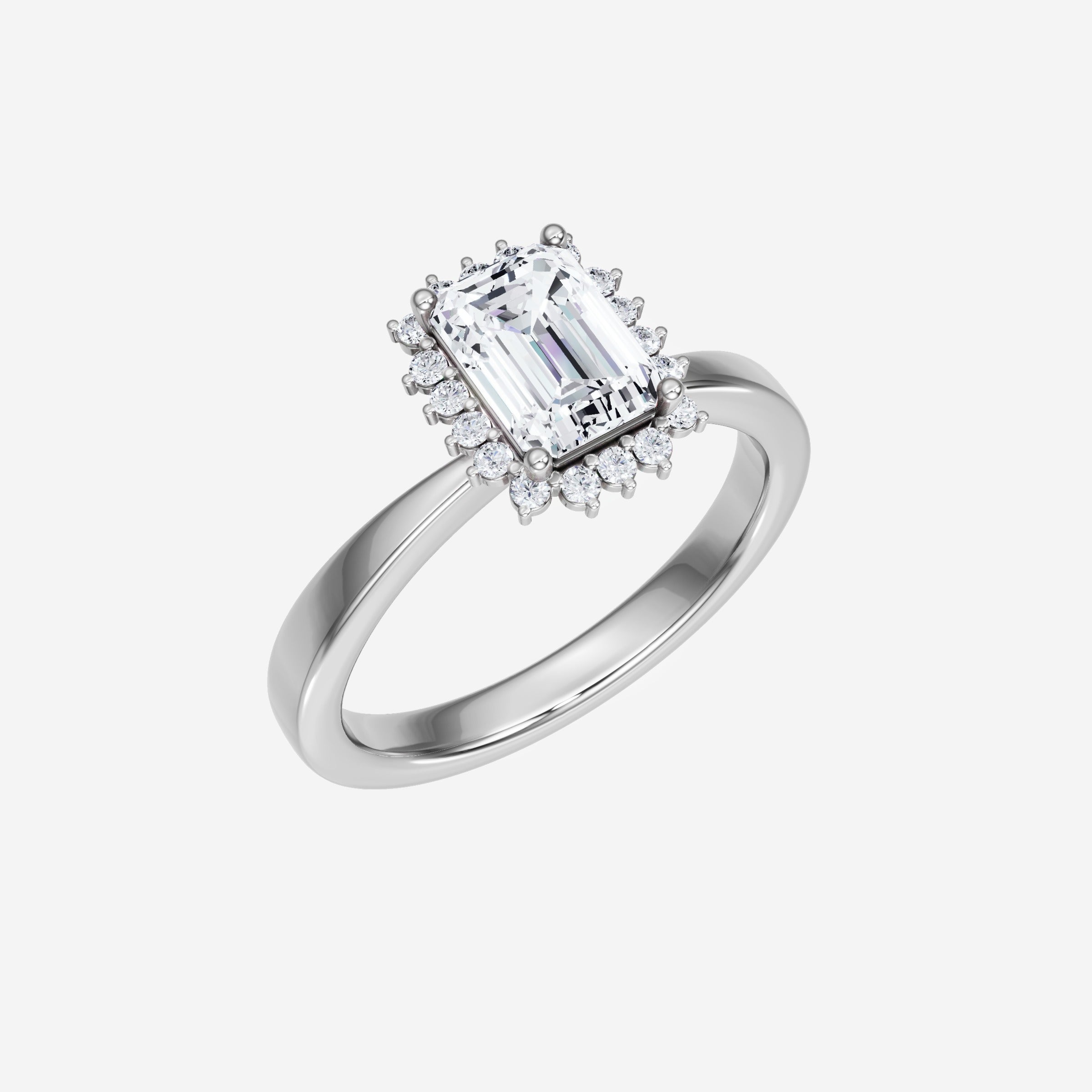 Anillo de esmeralda con destellos crepusculares