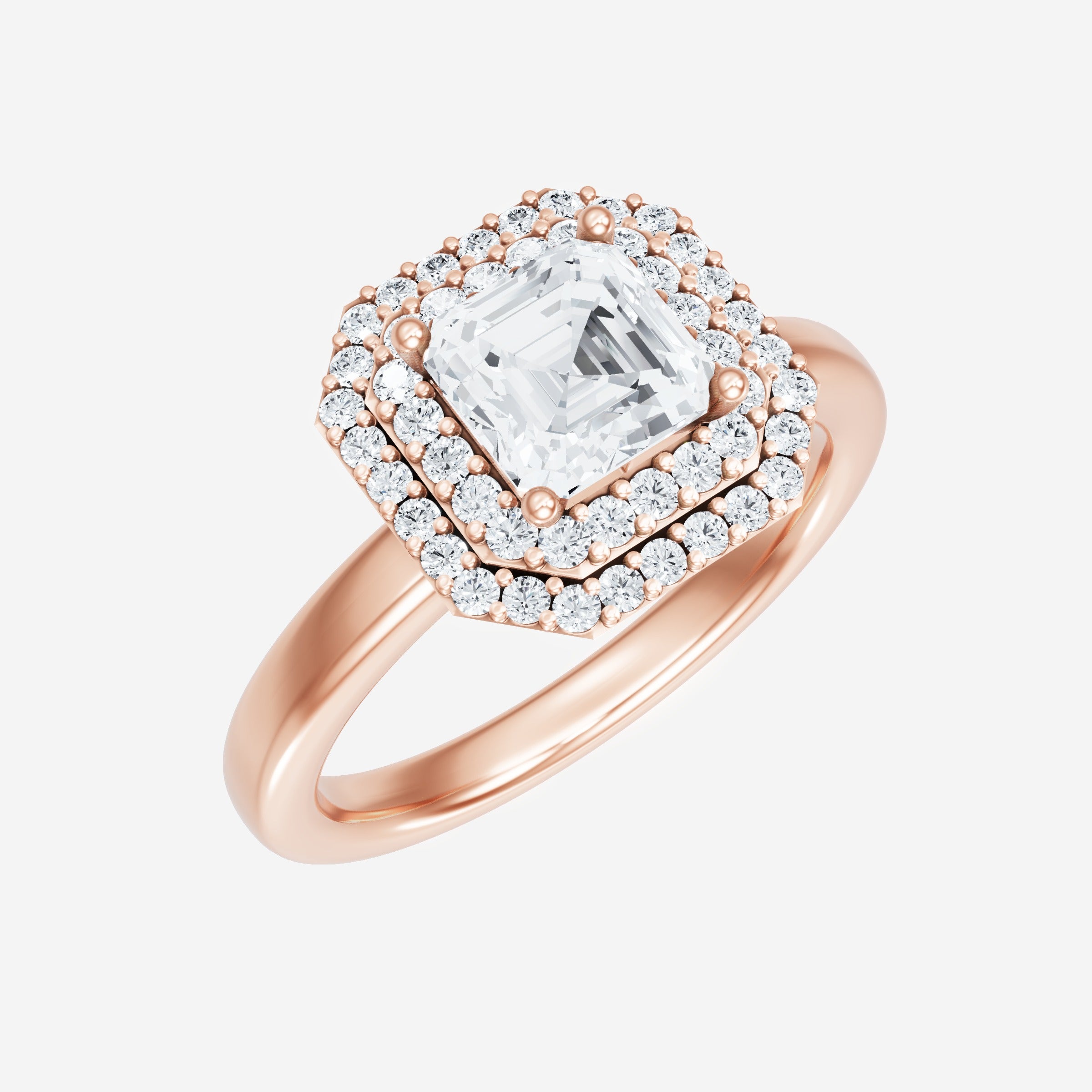Anillo deslumbrante y glamoroso de Asscher