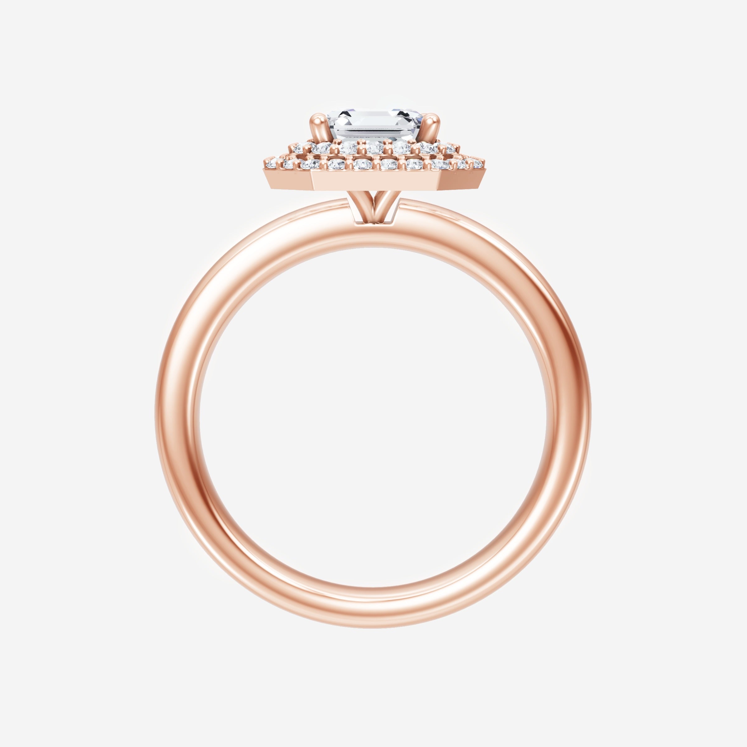 Asscher Double Halo Ring