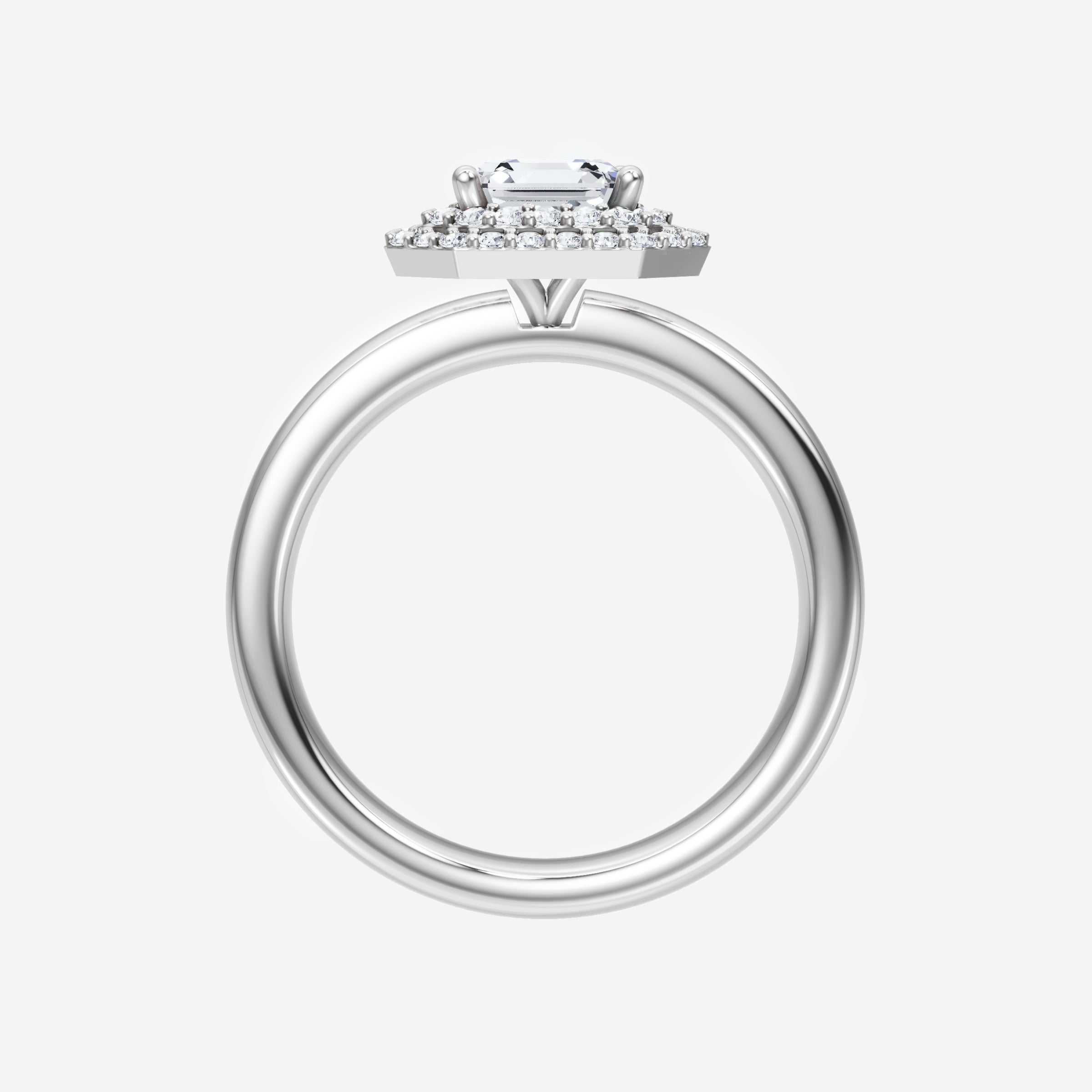 Anillo deslumbrante y glamoroso de Asscher