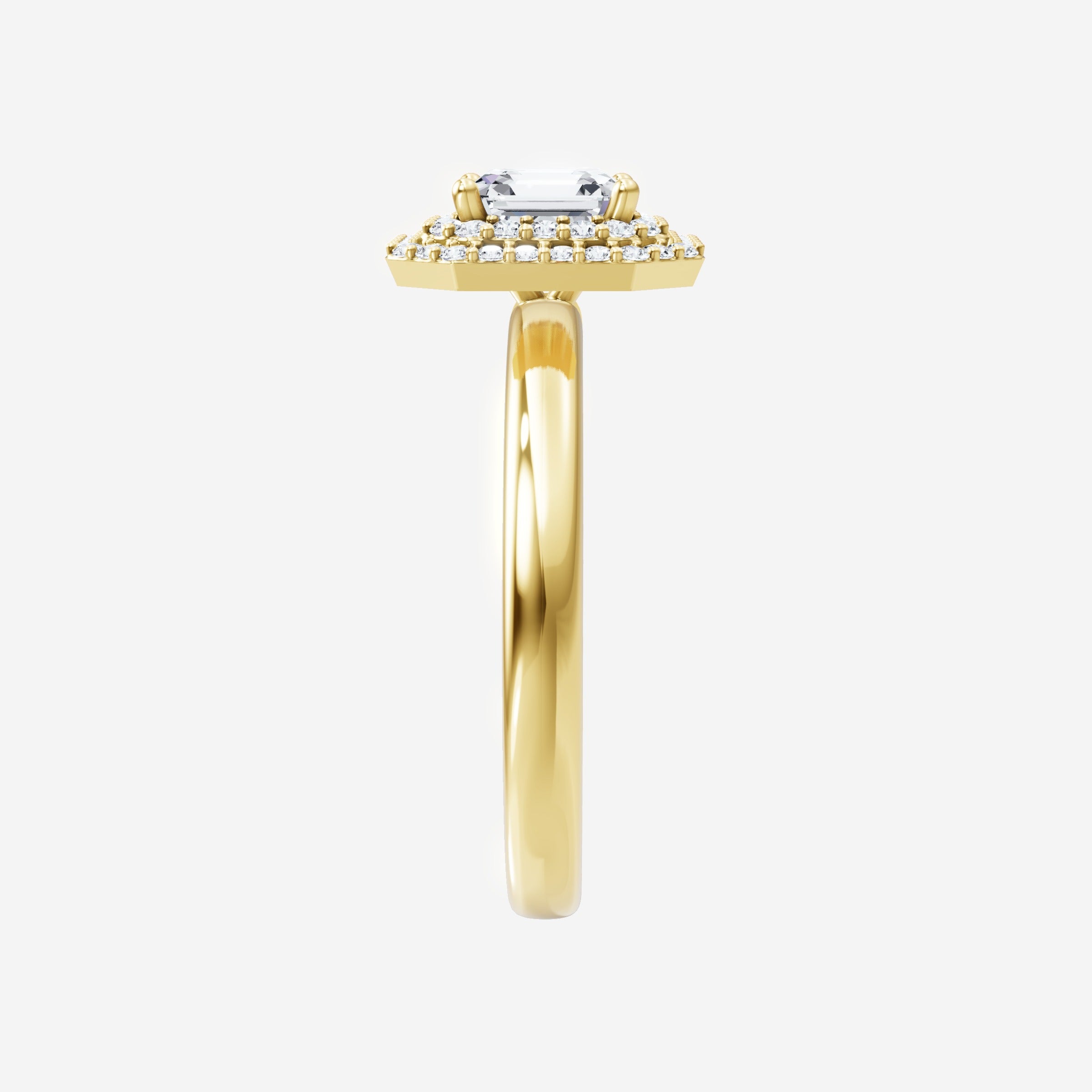 Asscher Double Halo Ring