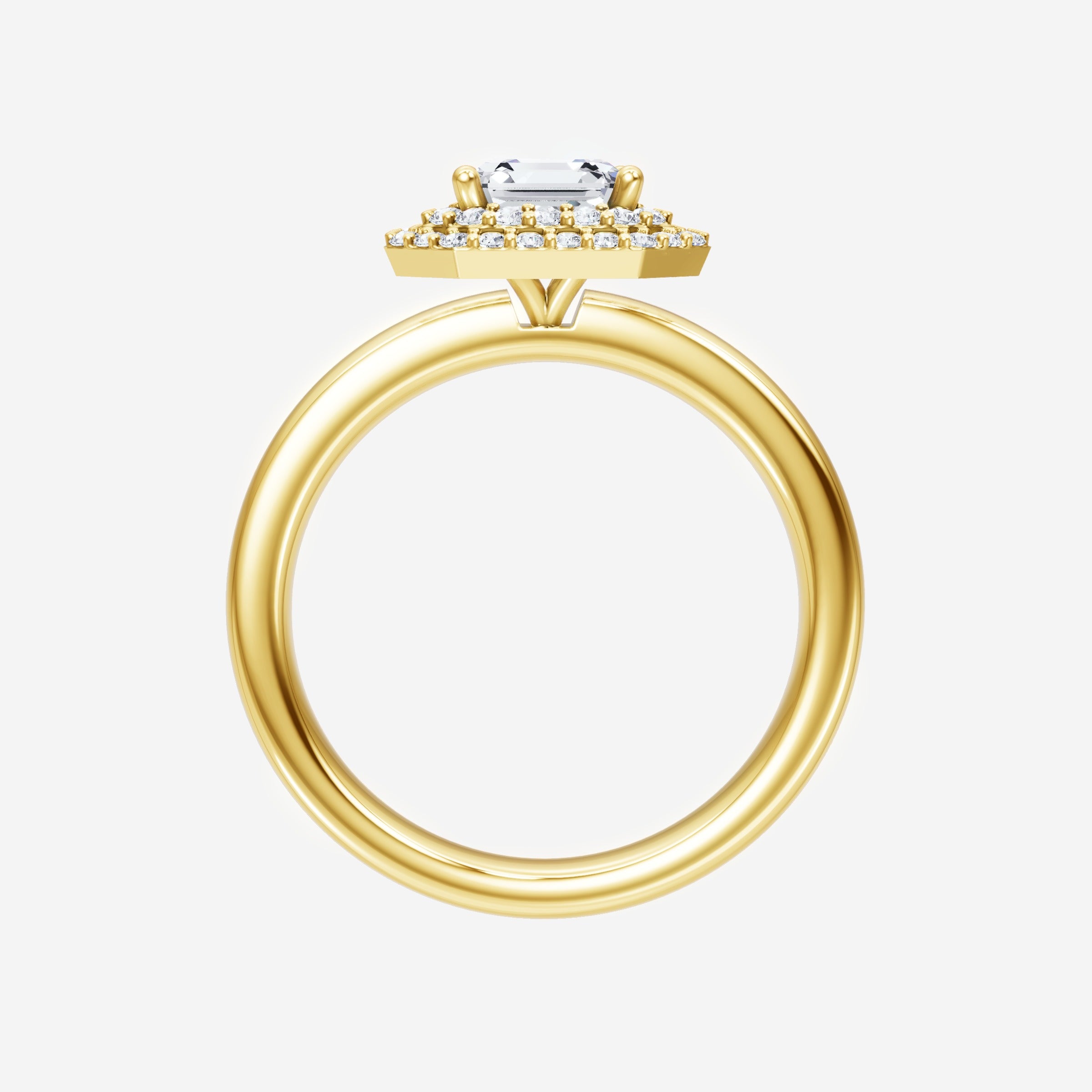 Asscher Double Halo Ring