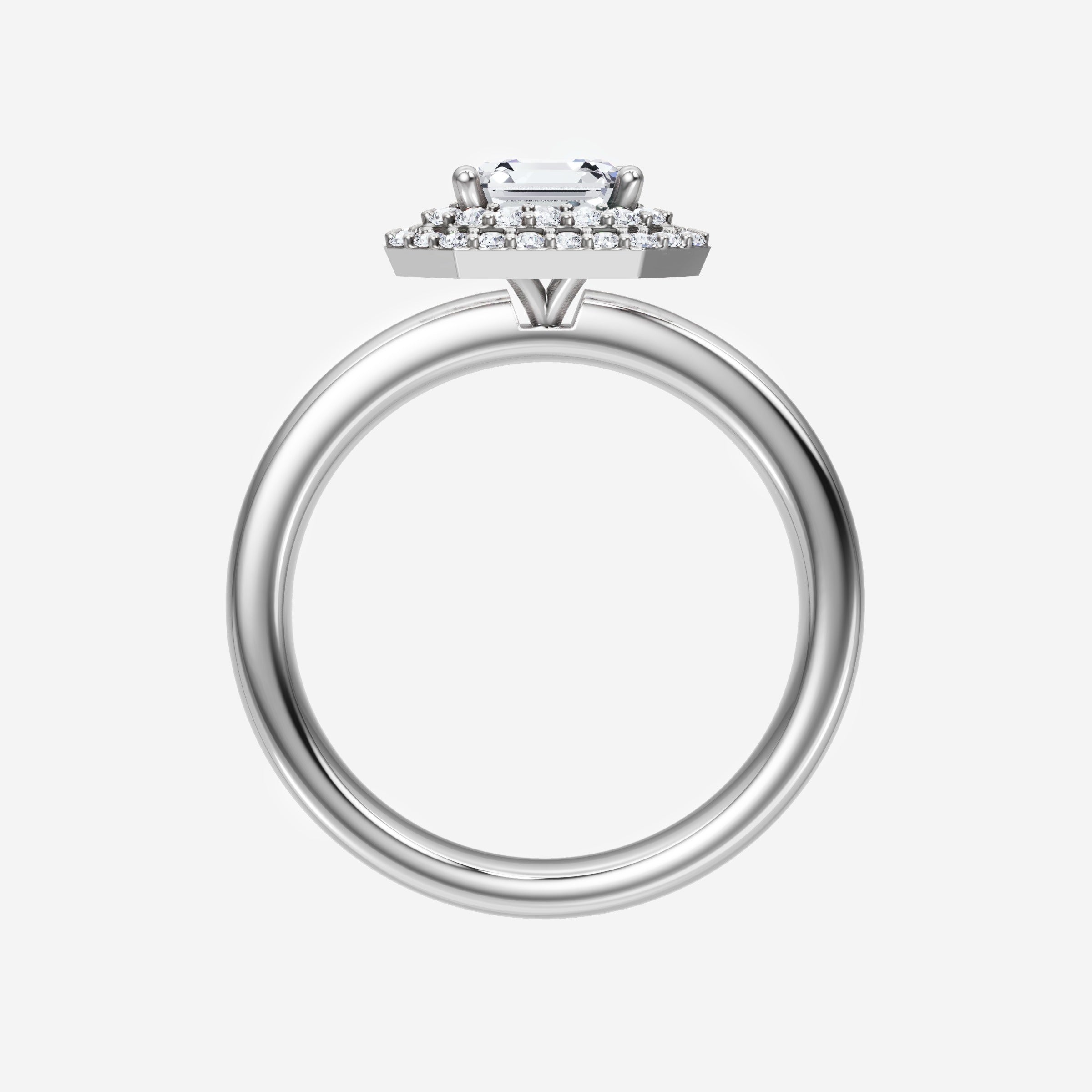 Asscher Double Halo Ring