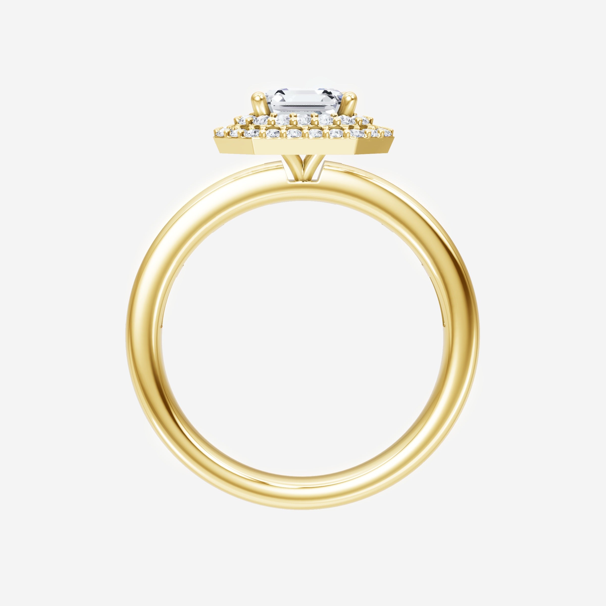 Asscher Double Halo Ring