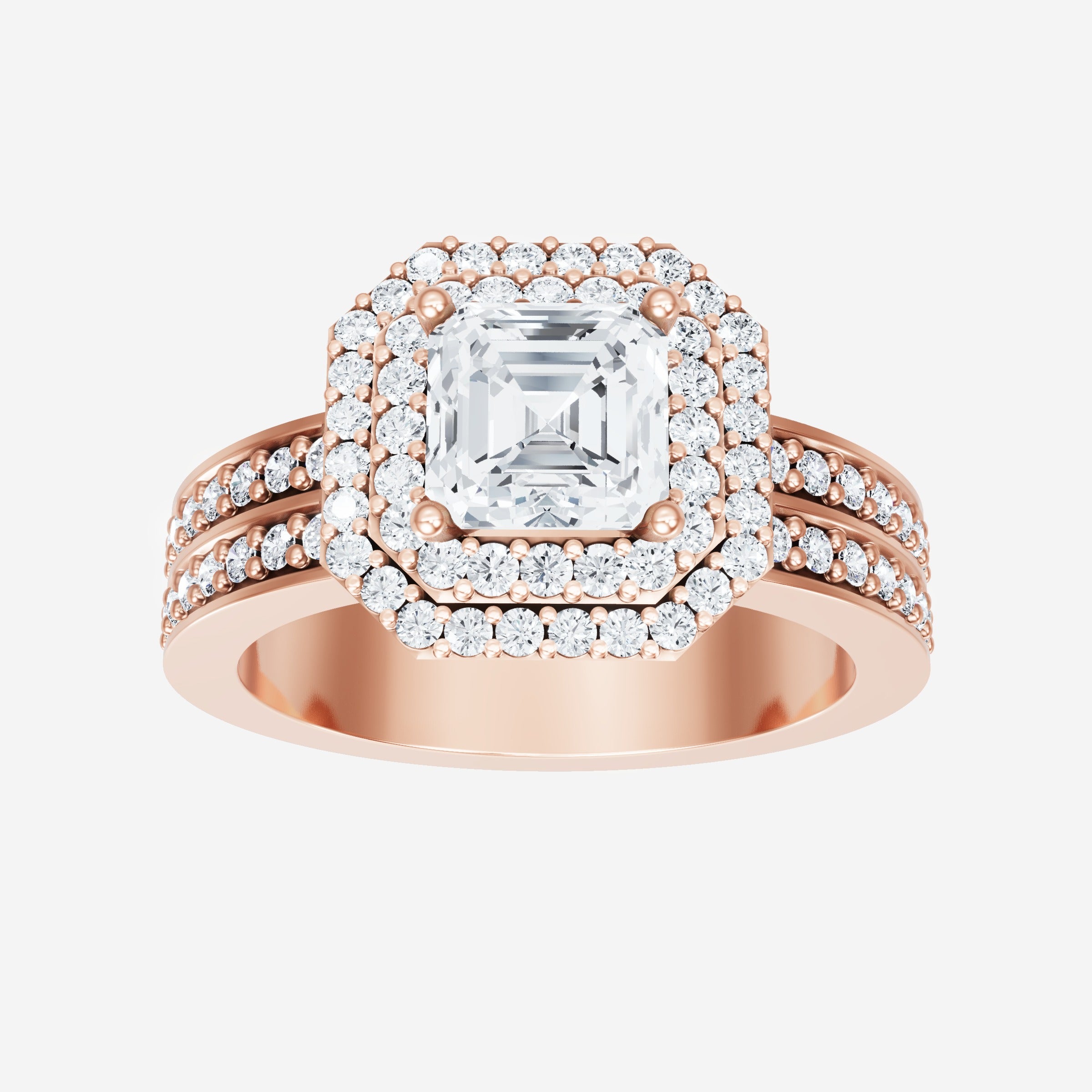 Anillo de susurro cósmico de Asscher