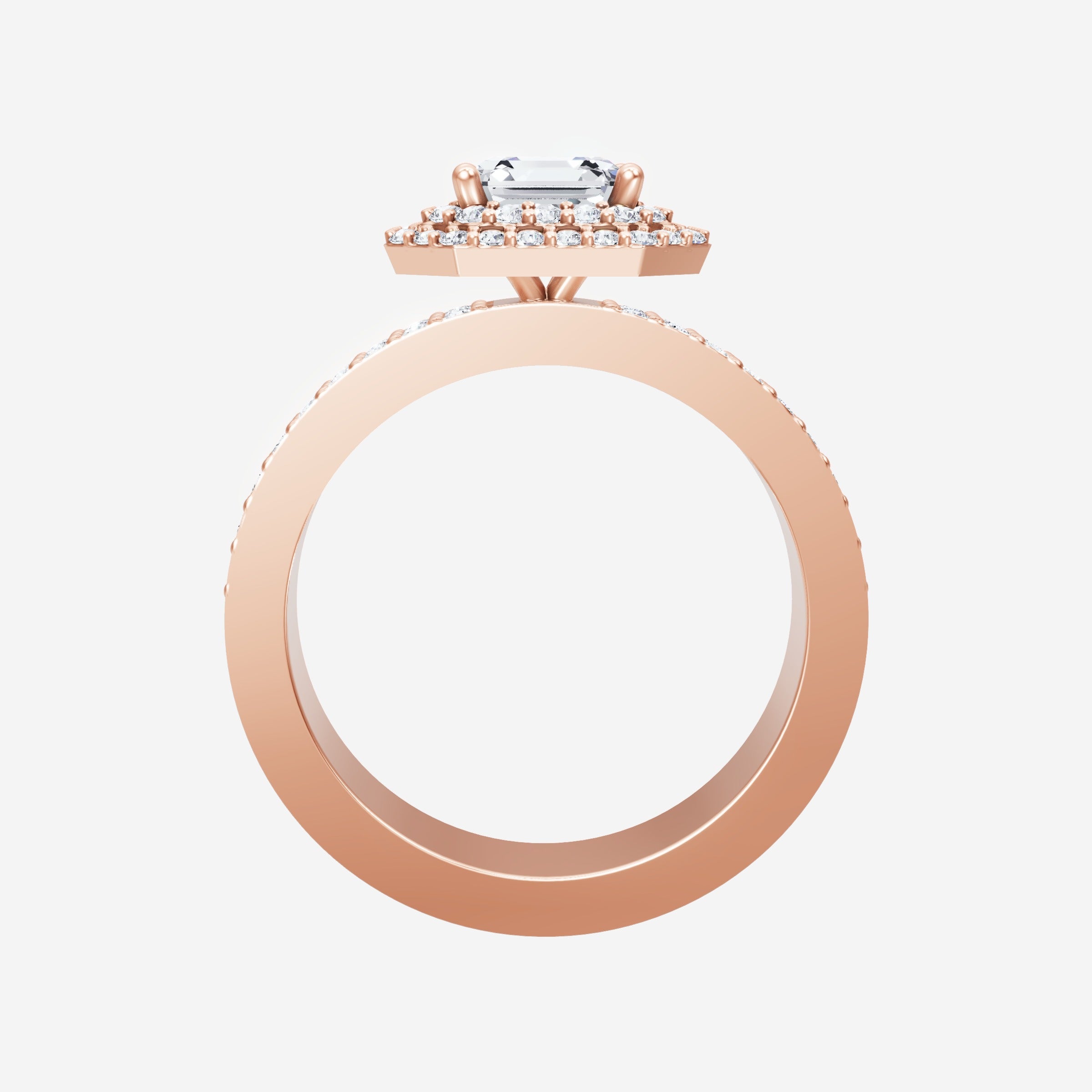 Anillo de susurro cósmico de Asscher