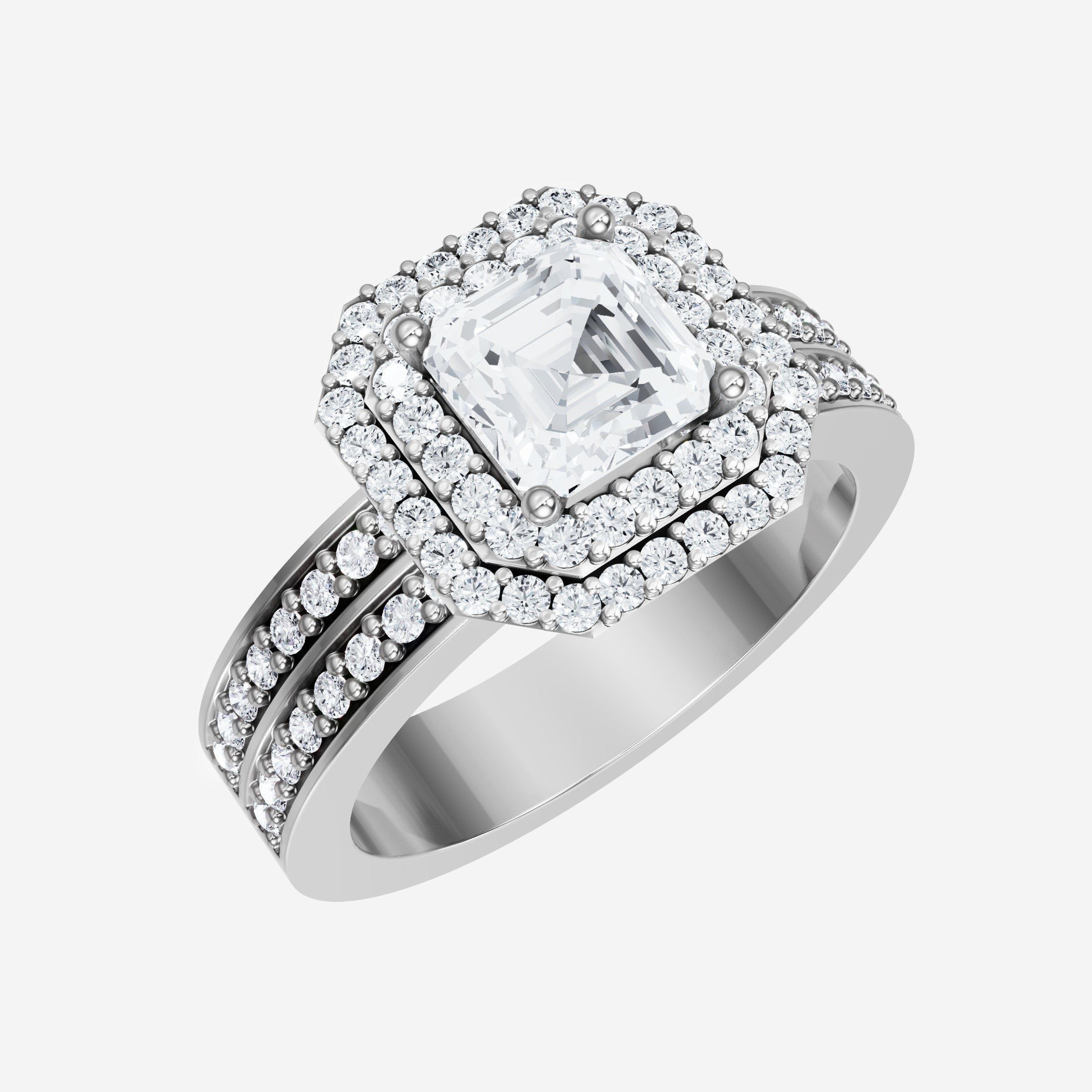 Anillo de susurro cósmico de Asscher